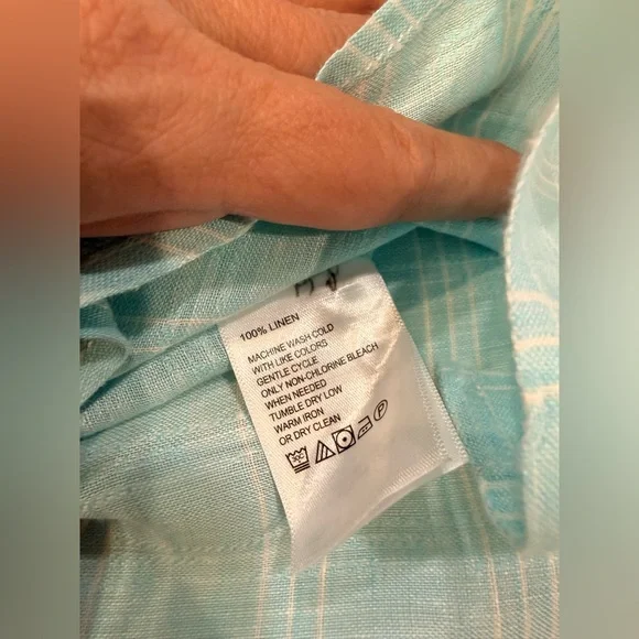 EUC Tommy Bahama Men's Ventana Linen Button Down Shirt – Horizon Blue - XLarge - Picture 6 of 6